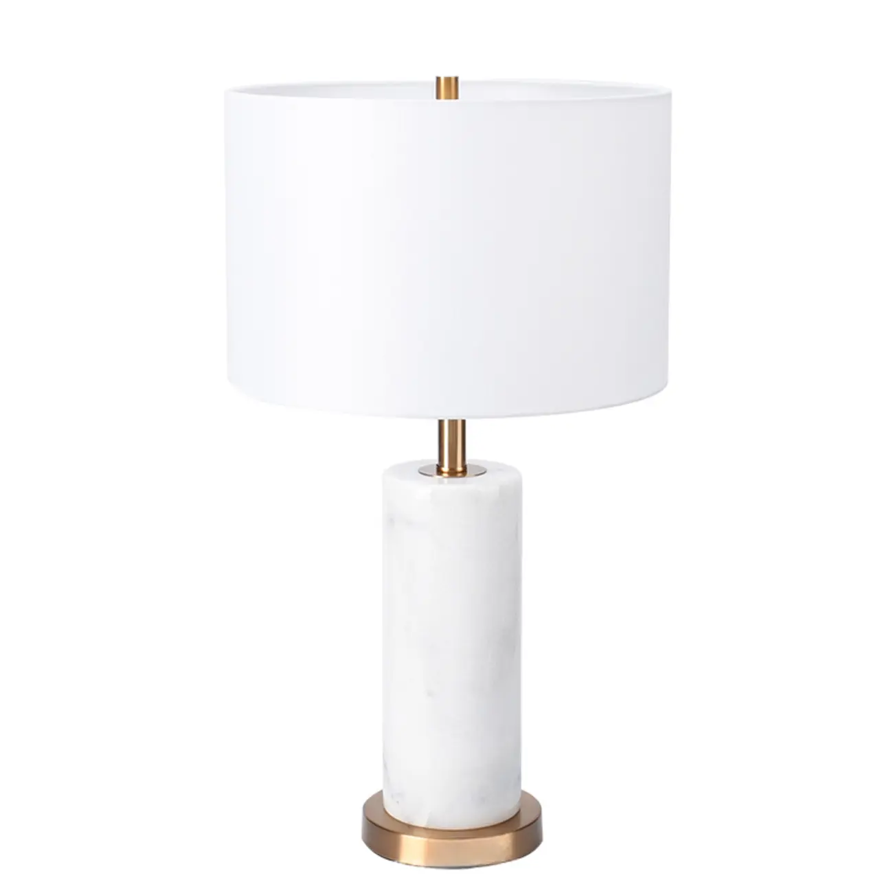 Modern Stone Table Lamp with Fabric Shade, LED Compatible Image - 7 | homeyfad