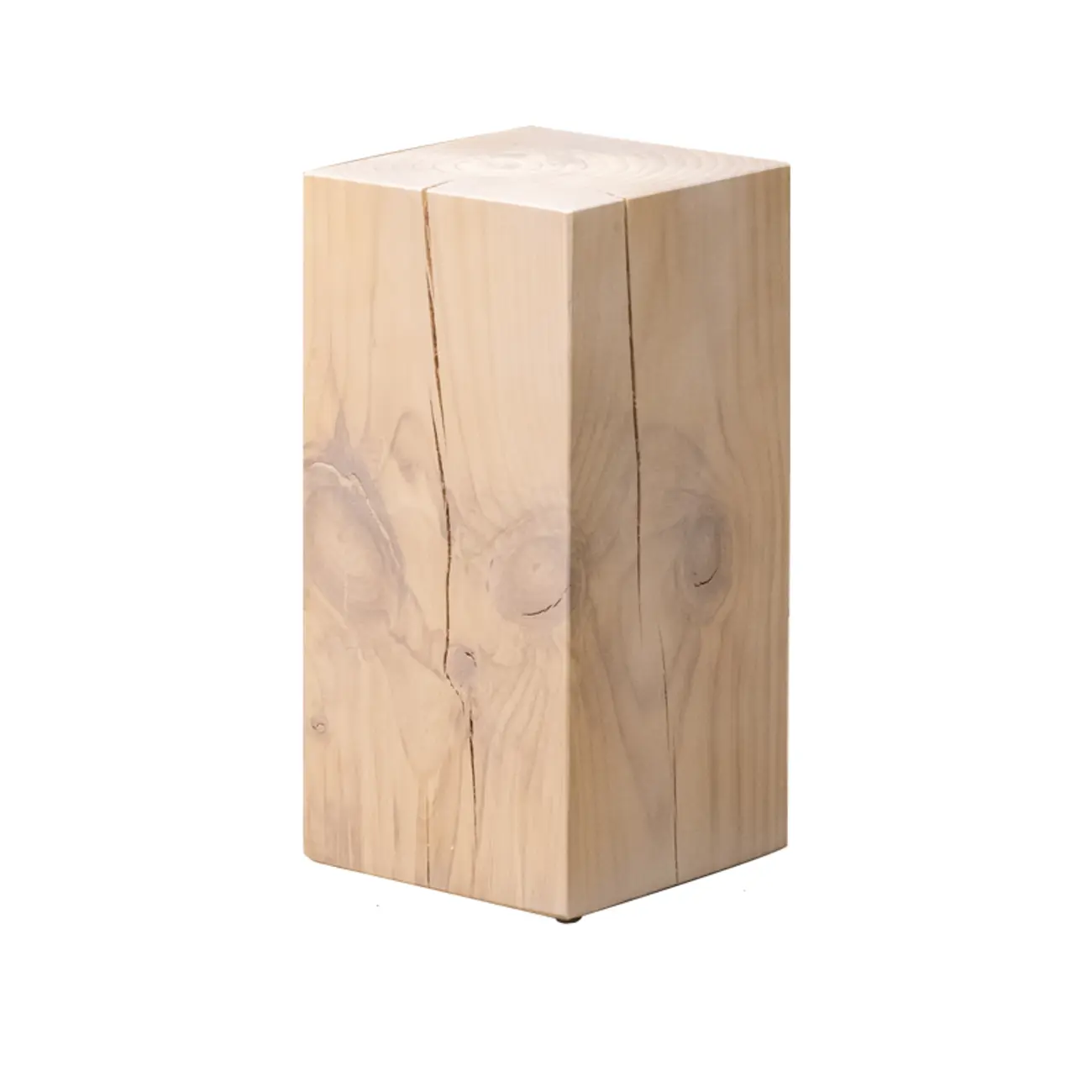 Modern Square Pine Wood Side Table for Living Room Image - 8 | homeyfad