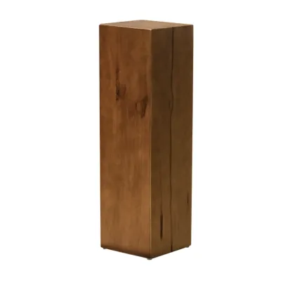 Modern Square Pine Wood Side Table for Living Room Image - 13