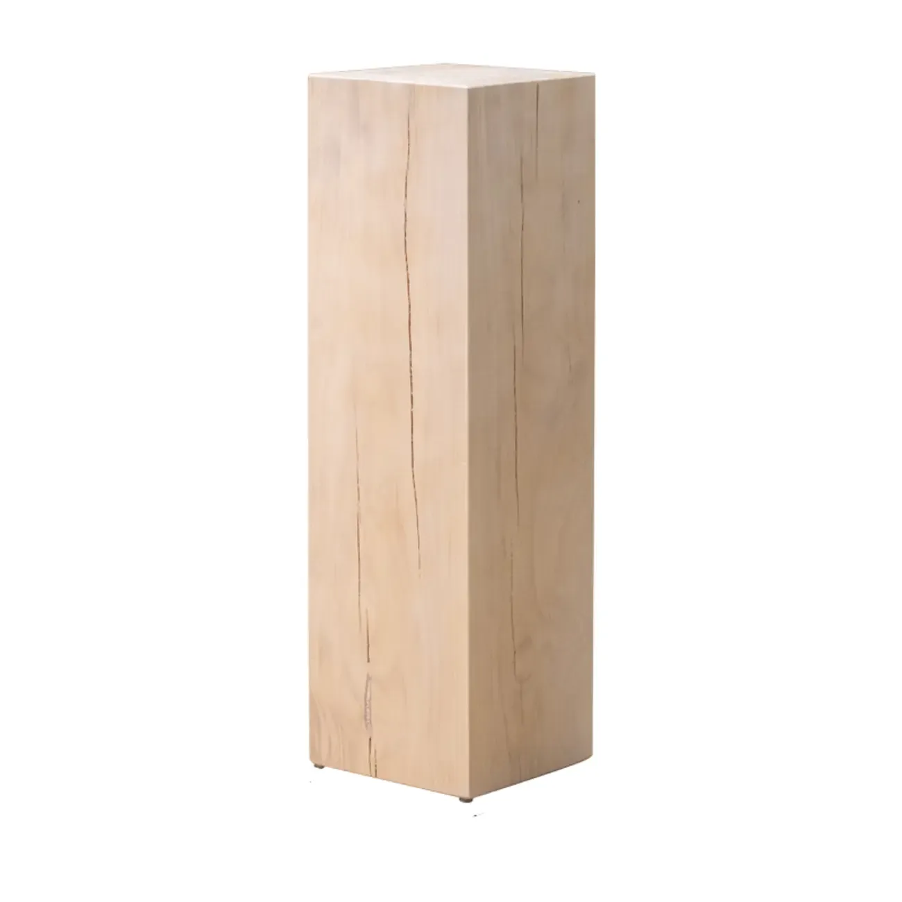 Modern Square Pine Wood Side Table for Living Room Image - 10