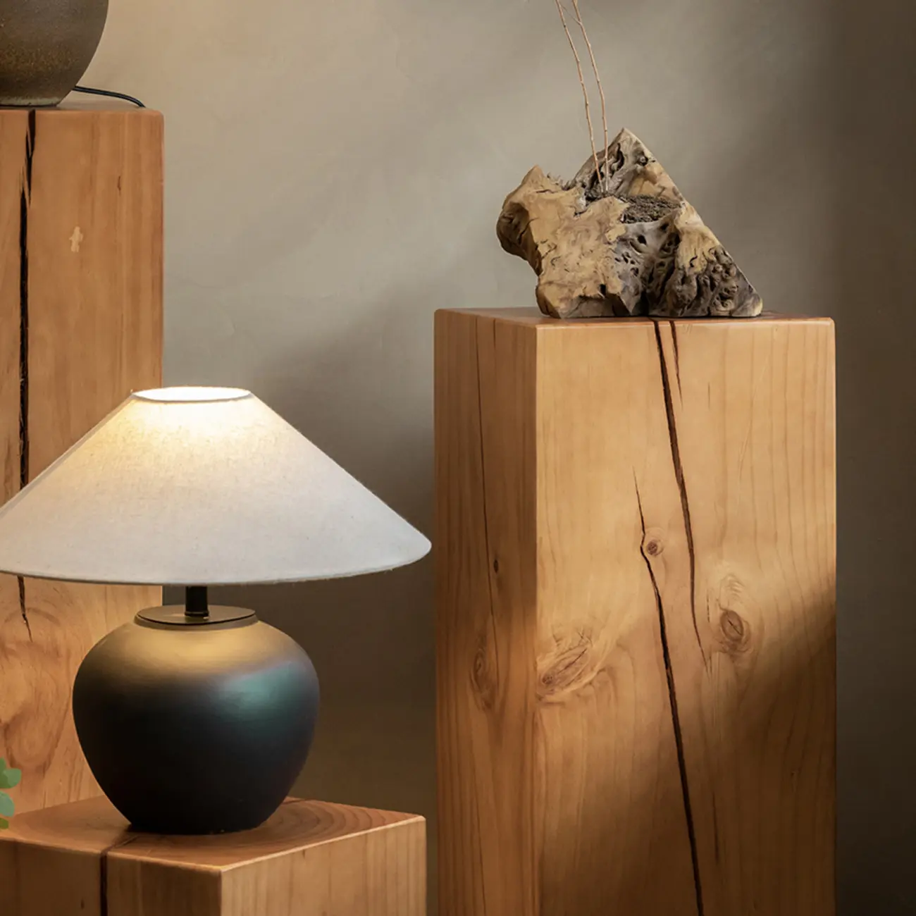 Modern Square Pine Wood Side Table for Living Room Image - 20 | homeyfad