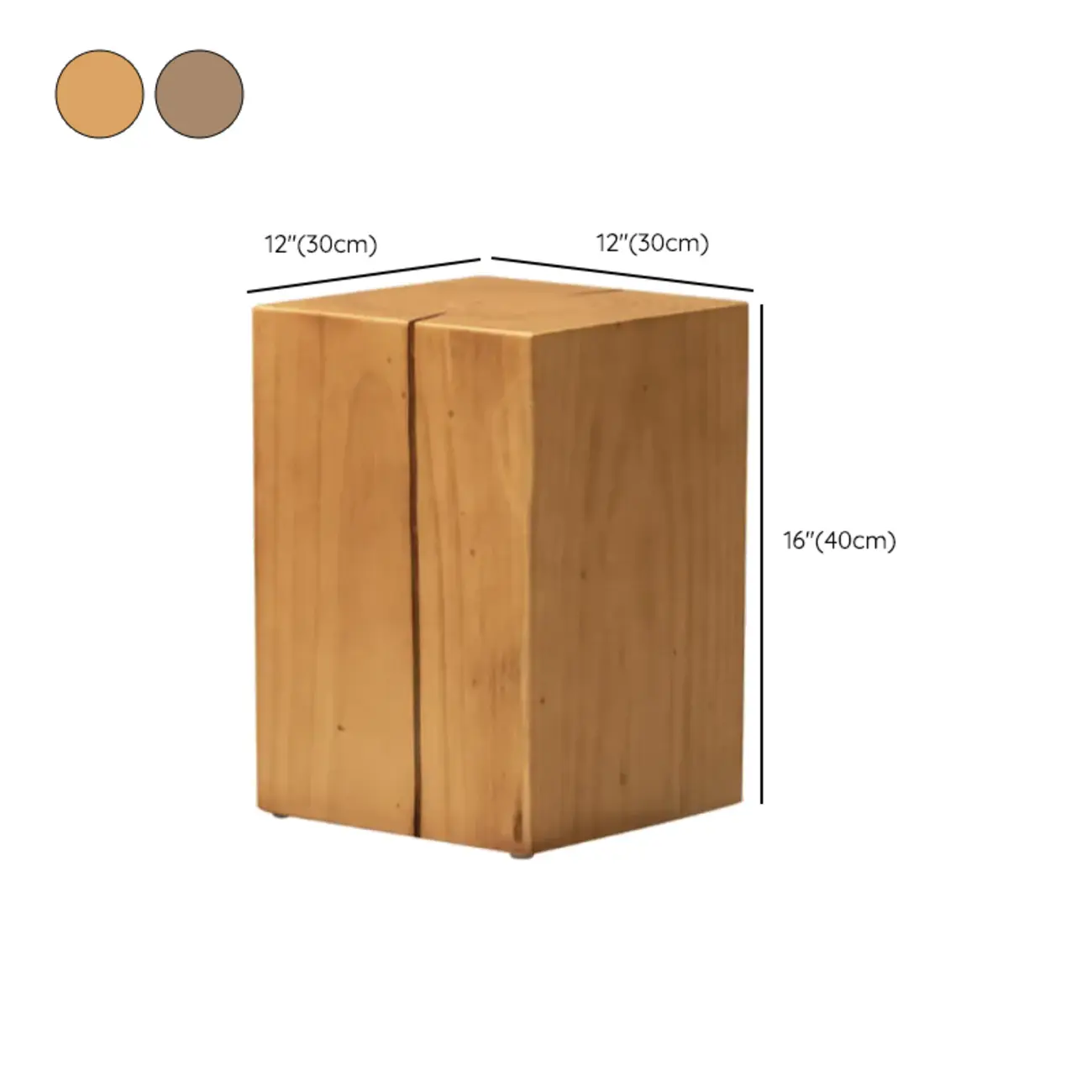 Modern Square Pine Wood Side Table for Living Room Image - 24 | homeyfad