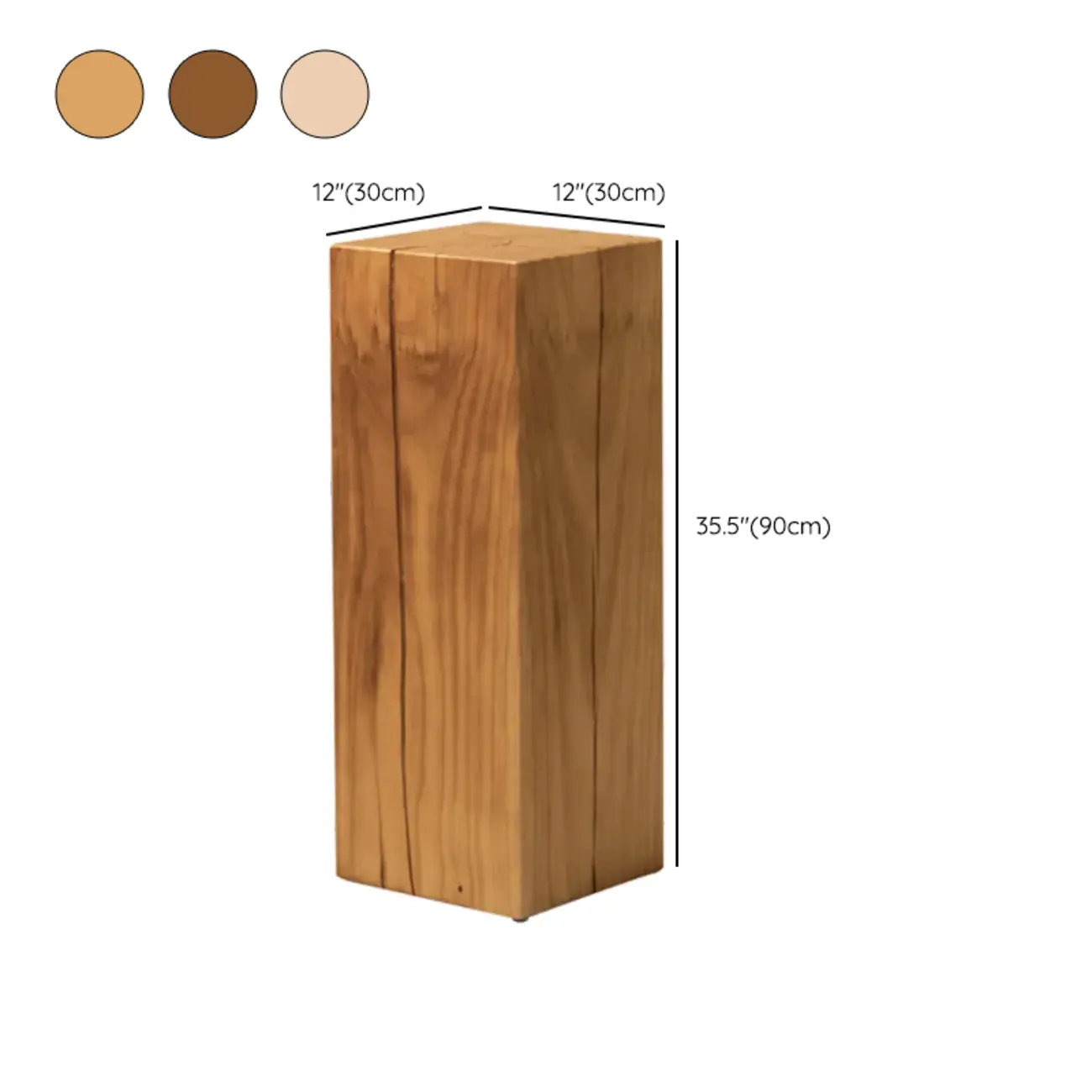 Modern Square Pine Wood Side Table for Living Room Image - 30 | homeyfad