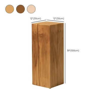 Modern Square Pine Wood Side Table for Living Room Image - 31