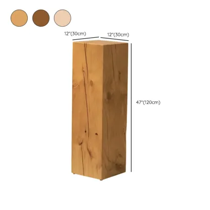 Modern Square Pine Wood Side Table for Living Room Image - 32