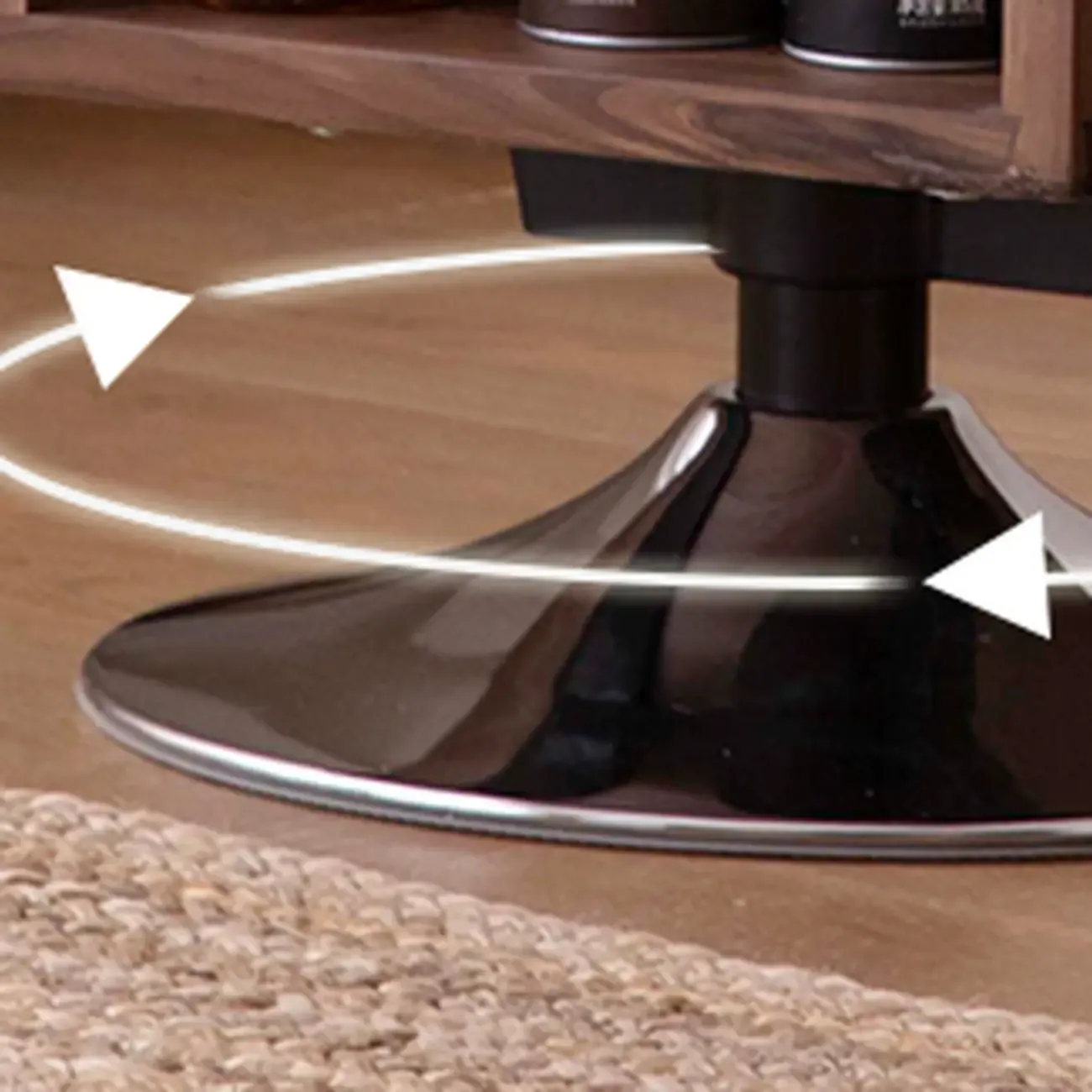 Timeless Rectangular Wooden 360° Rotating Side Table Image - 7