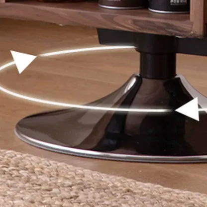 Timeless Rectangular Wooden 360° Rotating Side Table Image - 7