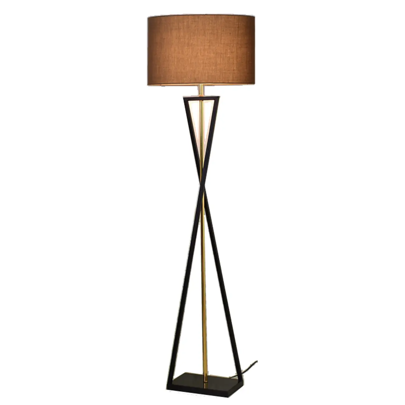Modern Metal Black Floor Lamp with Drum Shade Image - 12 | homeyfad