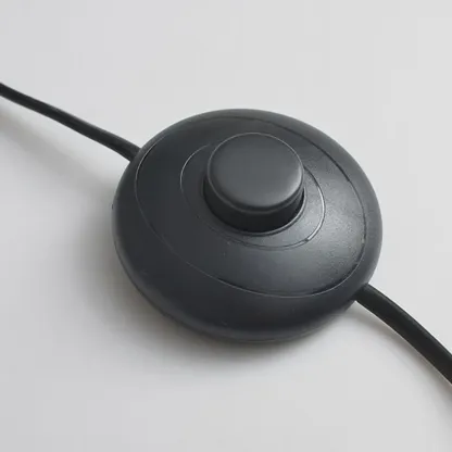 Modern Metal Black Floor Lamp with Drum Shade Image - 7