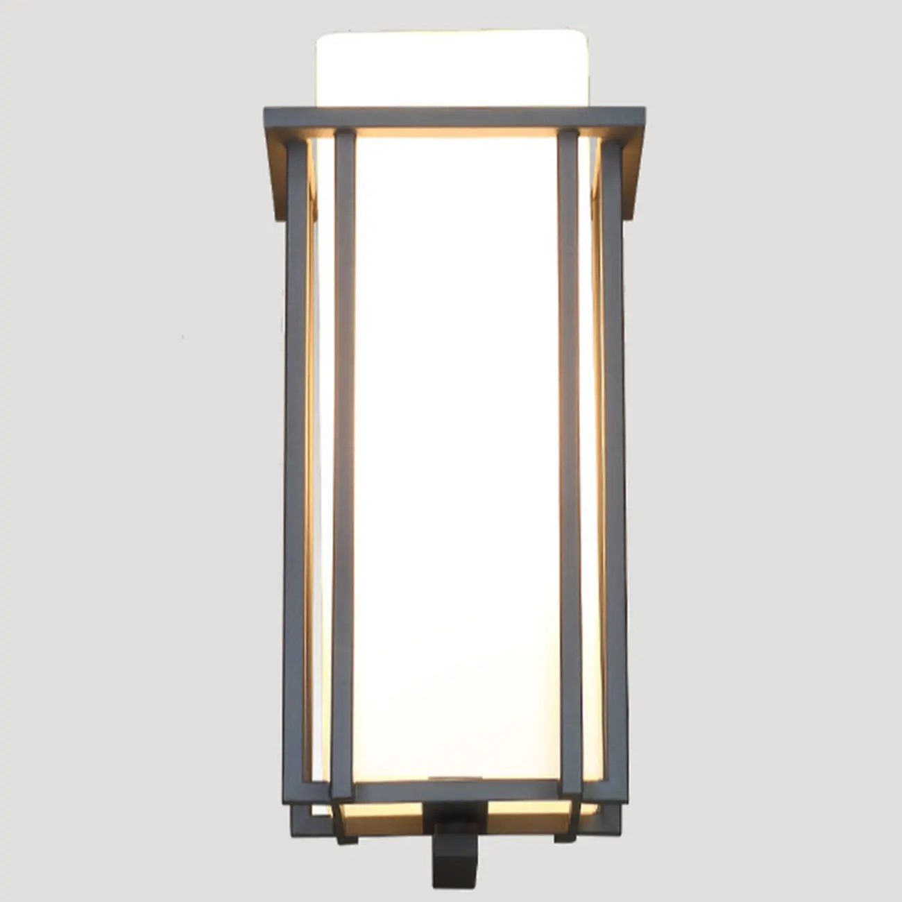 Modern Outdoor Geometric Wall Light with Glass Shade Image - 7 | homeyfad