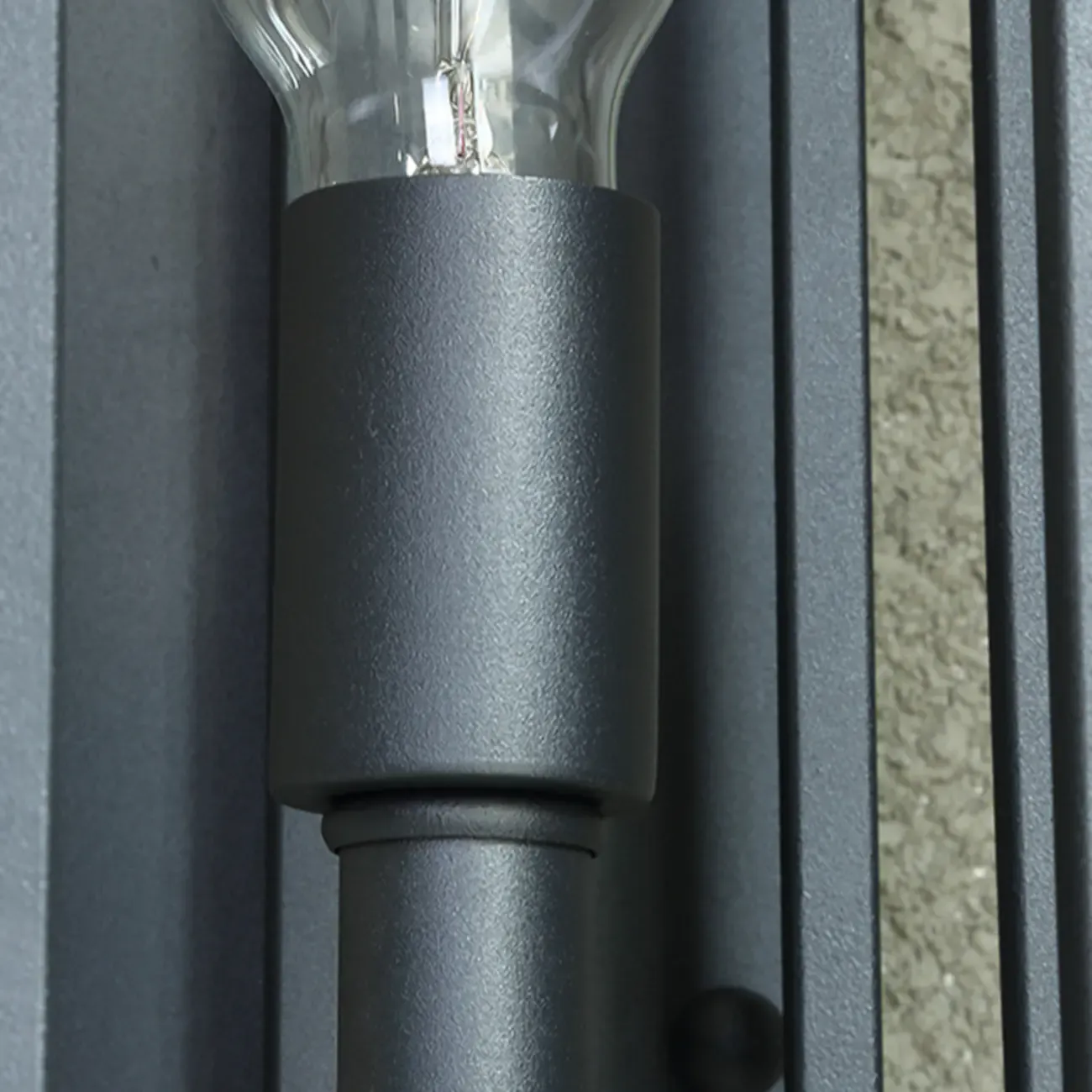 Modern Outdoor Geometric Wall Light with Glass Shade Image - 10