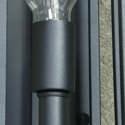 Modern Outdoor Geometric Wall Light with Glass Shade Image - 10