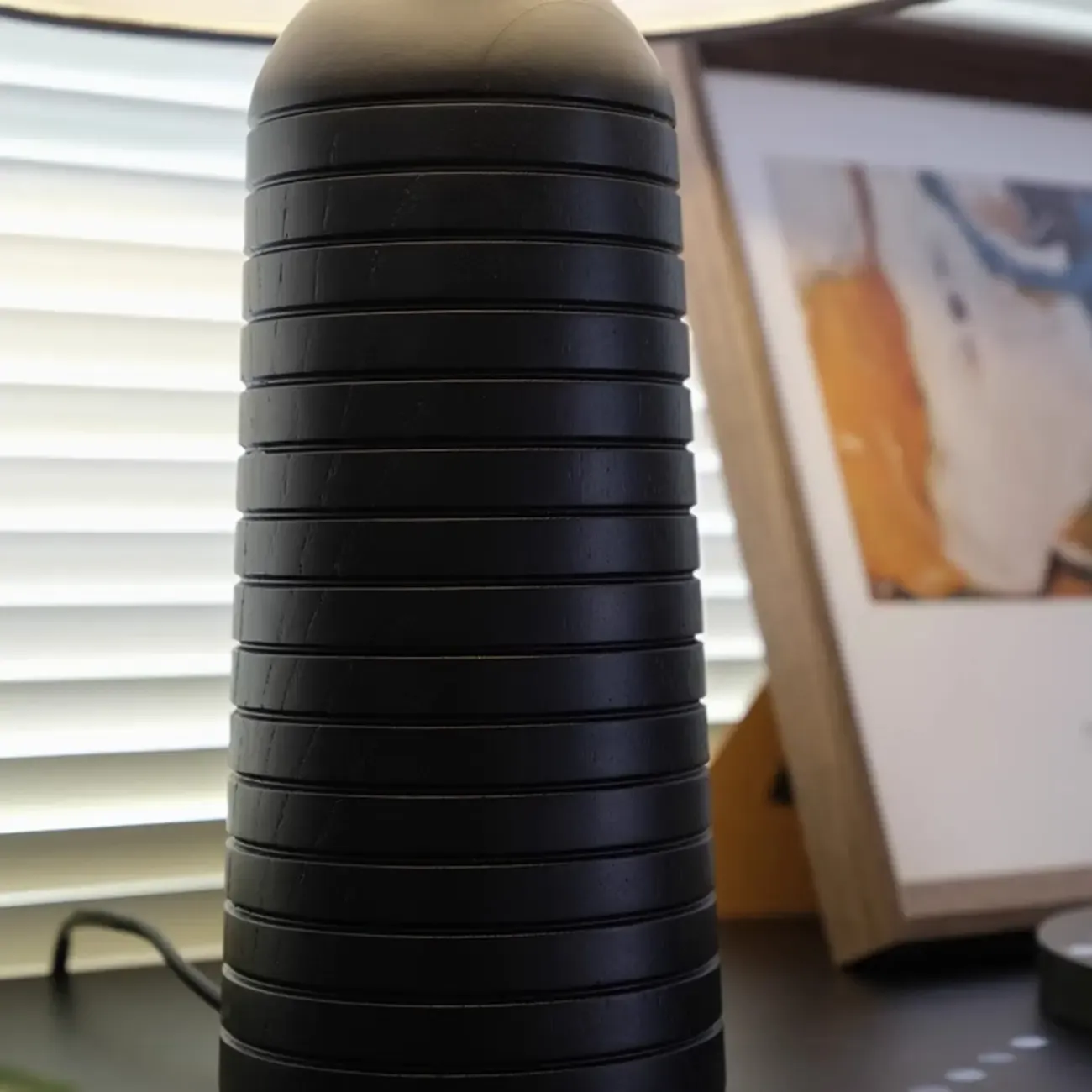 Wooden Cone Shade LED Desk Lamp, Modern Style Image - 7