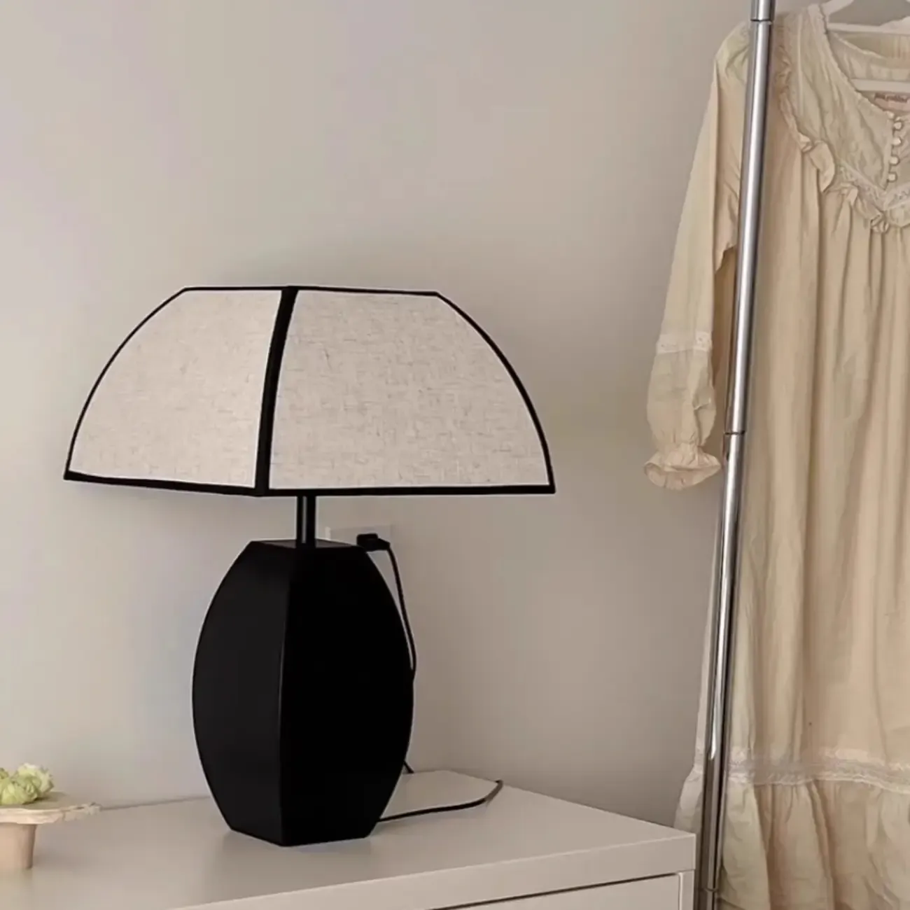 Modern Black Metal LED Table Lamp with Dome Shade Image - 3