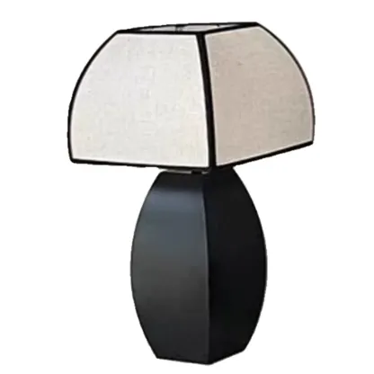 Modern Black Metal LED Table Lamp with Dome Shade Image - 6