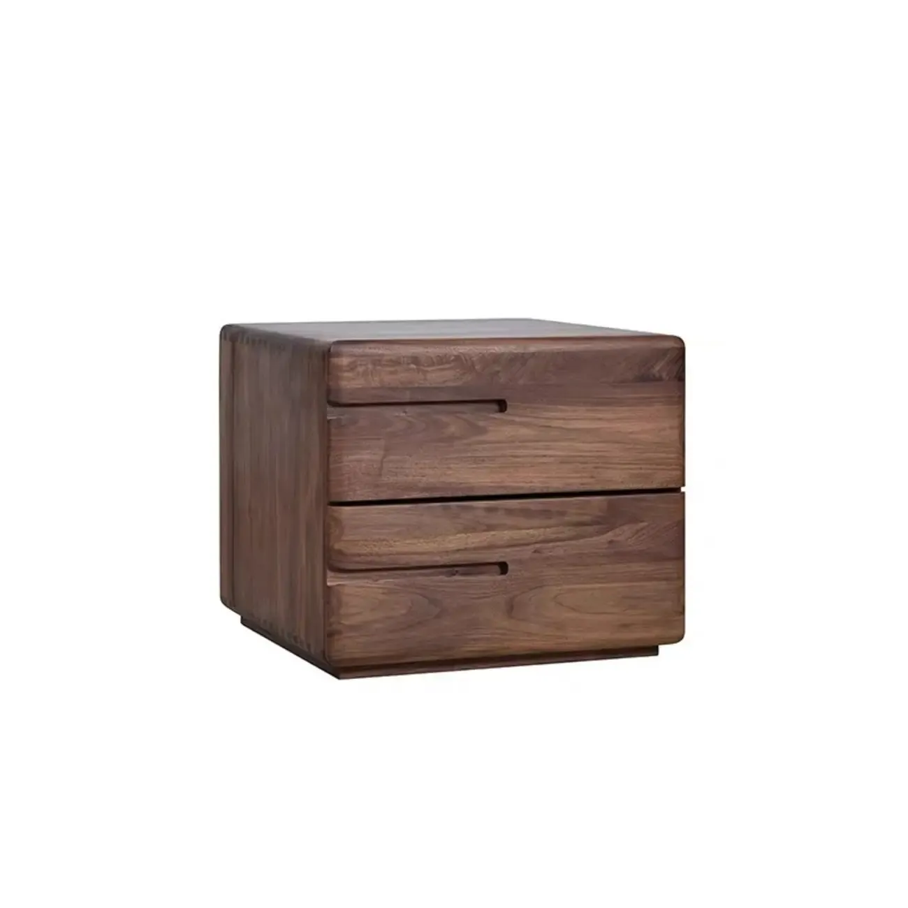 Nordic Minimalist Wood Storage Nightstand Image - 12