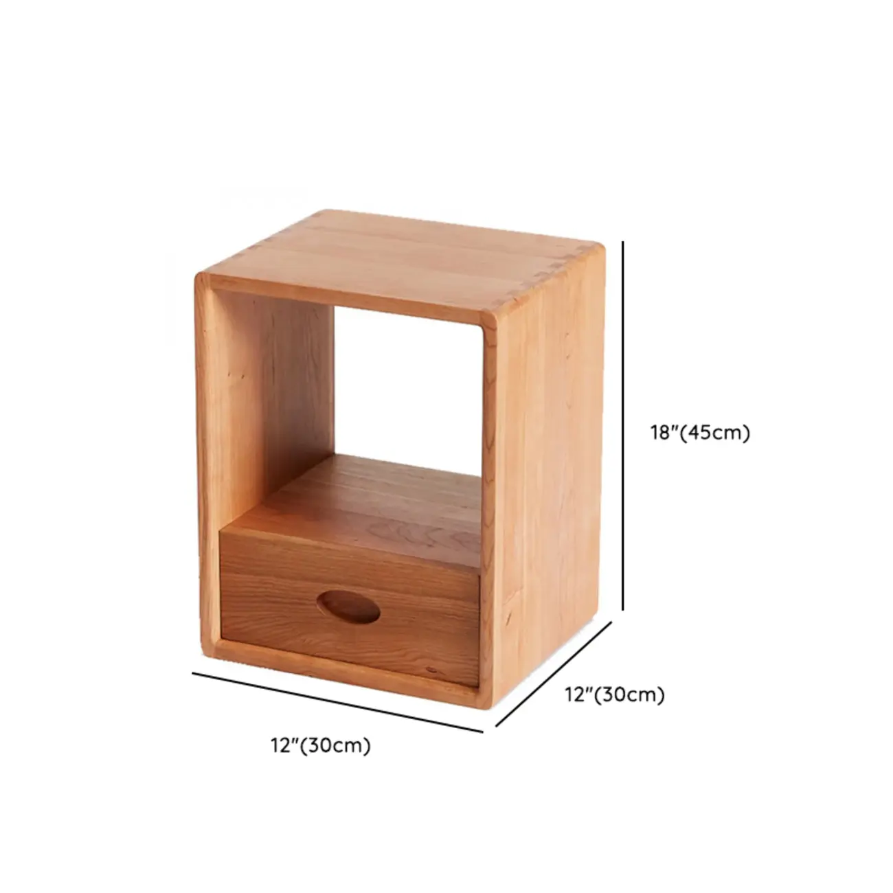 Nordic Minimalist Wood Storage Nightstand Image - 11 | homeyfad