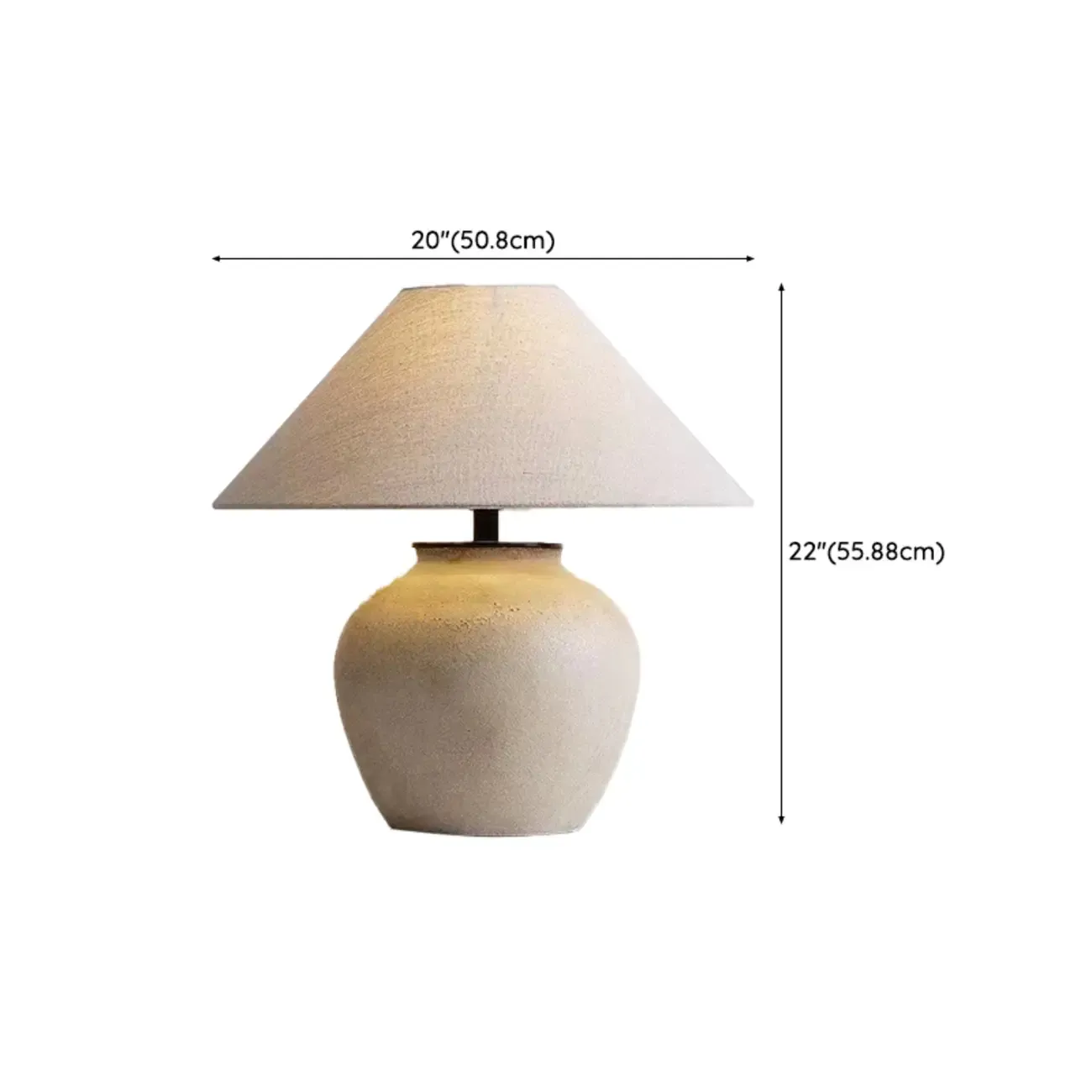 Modern Geometric Ceramic LED Desk Lamp with Fabric Shade Image - 14