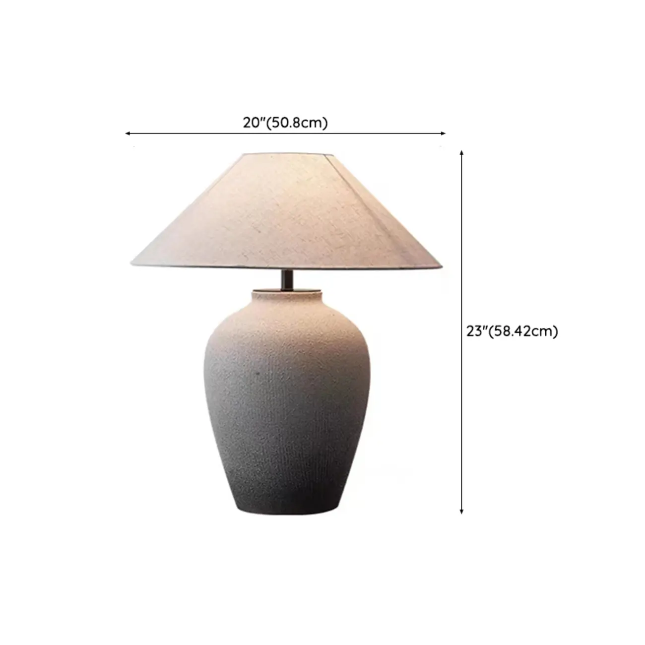 Modern Geometric Ceramic LED Desk Lamp with Fabric Shade Image - 17 | homeyfad