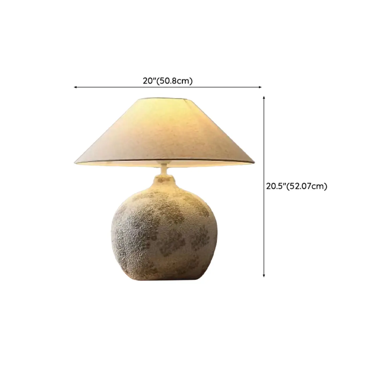 Modern Geometric Ceramic LED Desk Lamp with Fabric Shade Image - 20 | homeyfad