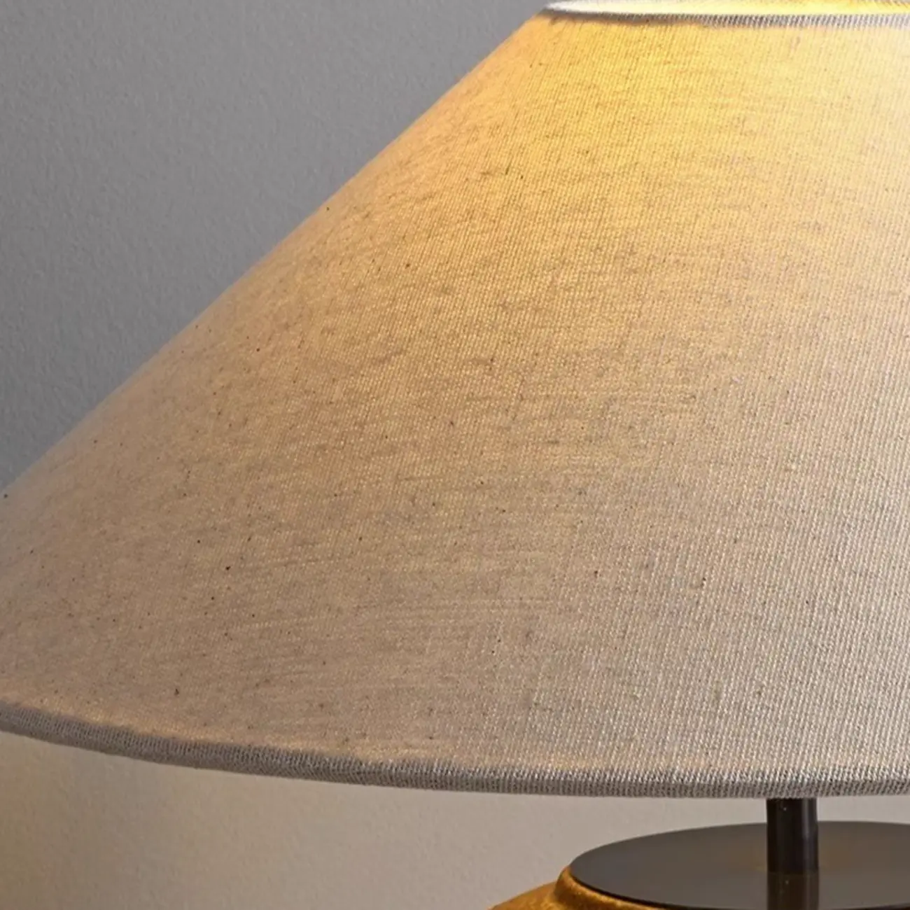 White Ceramic LED Table Lamp with Fabric Shade Image - 10 | homeyfad