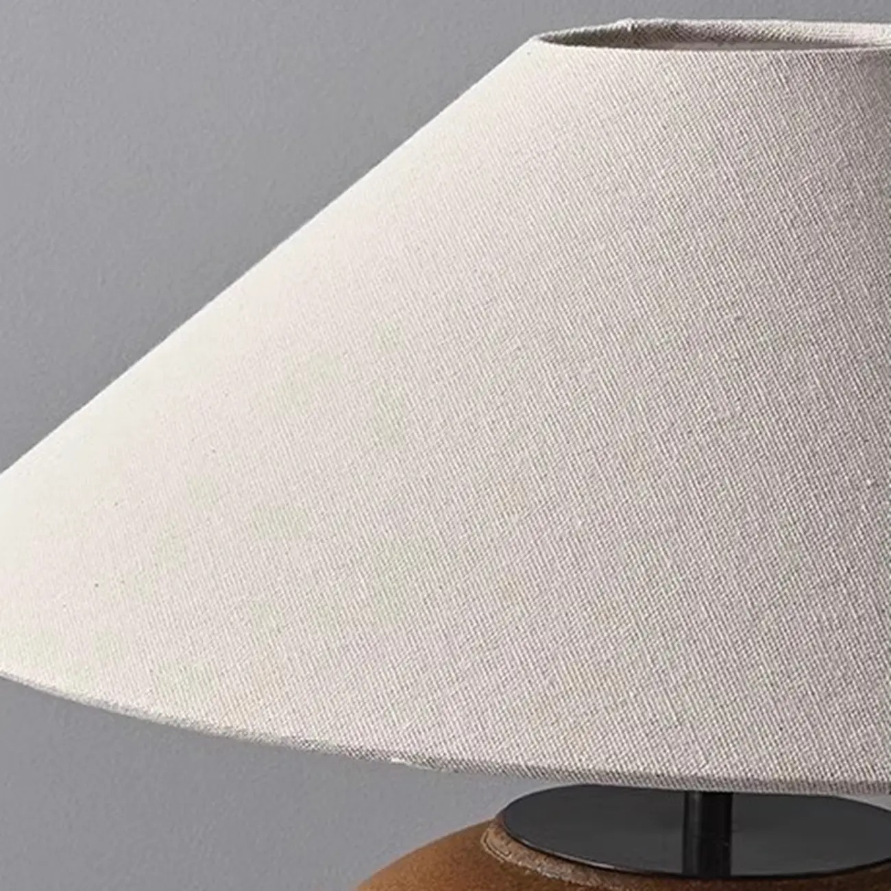 White Ceramic LED Table Lamp with Fabric Shade Image - 11 | homeyfad