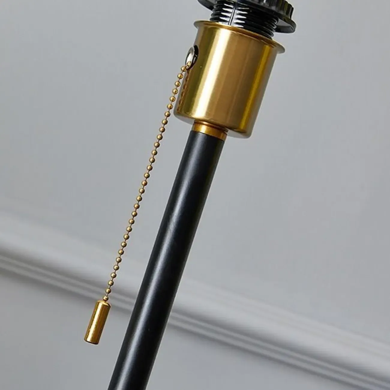 Modern Metal LED Table Lamp with Fabric Shade Image - 6