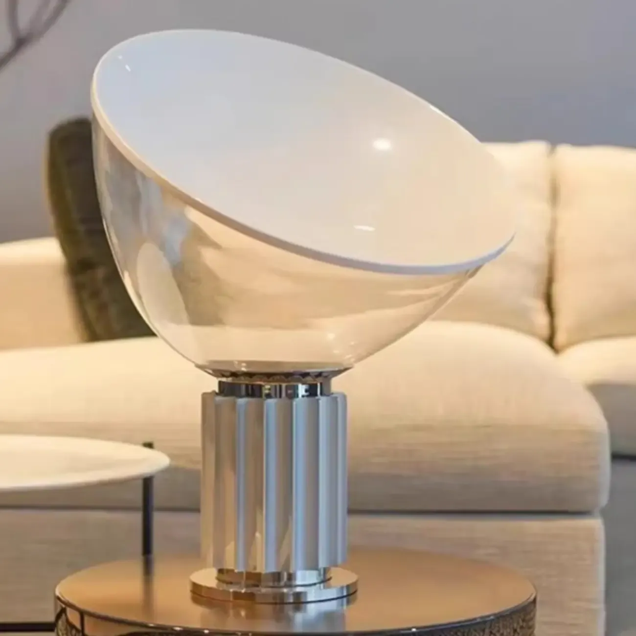 Modern Glass Dome Table Lamp with LED Options Image - 4