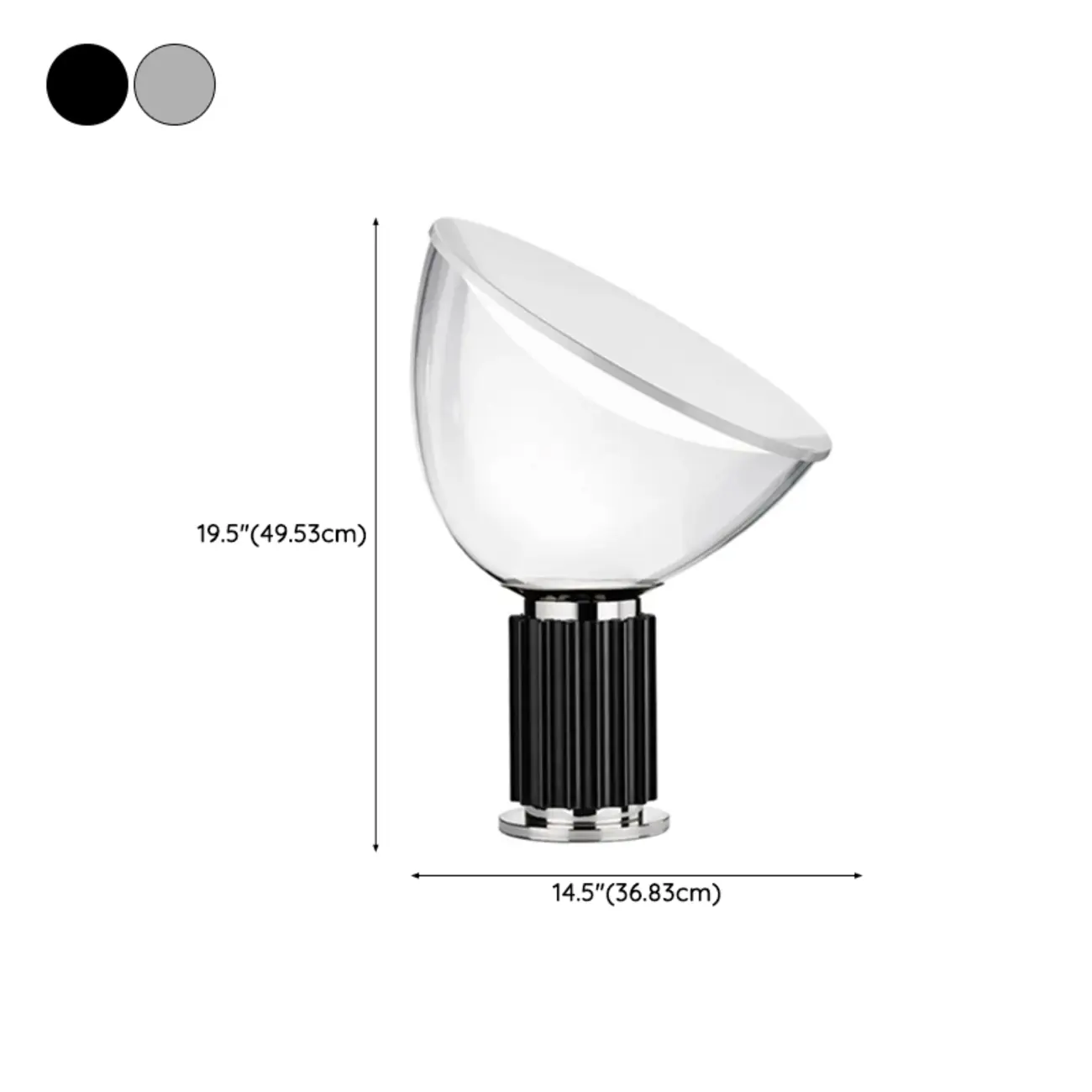 Modern Glass Dome Table Lamp with LED Options #size | homeyfad