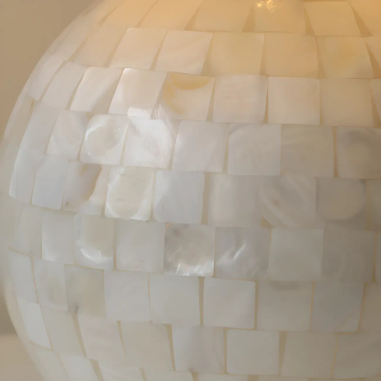 Modern Shell Table Lamp with Geometric Shade, LED Image - 15