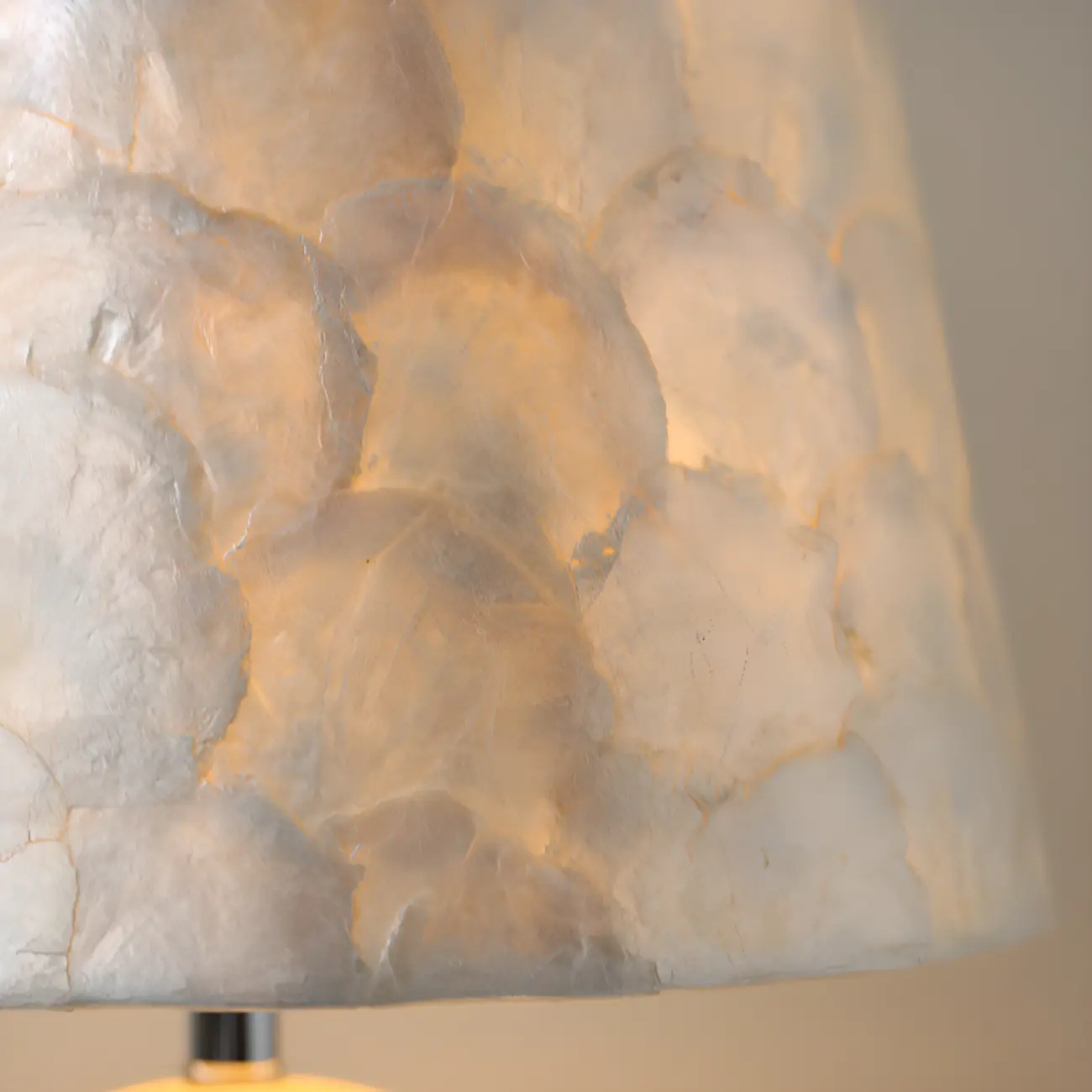 Modern Shell Table Lamp with Geometric Shade, LED Image - 16 | homeyfad