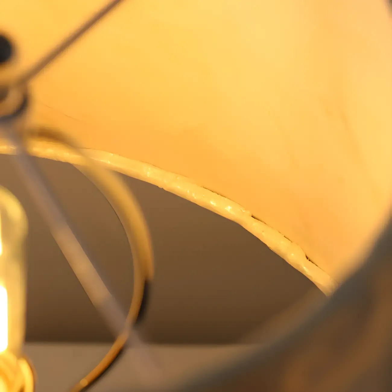 Modern Shell Table Lamp with Geometric Shade, LED Image - 17