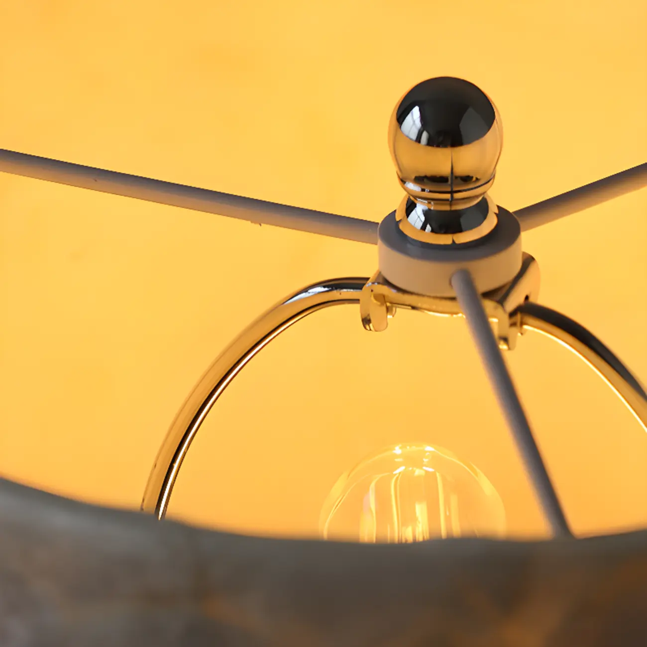 Modern Shell Table Lamp with Geometric Shade, LED Image - 18 | homeyfad