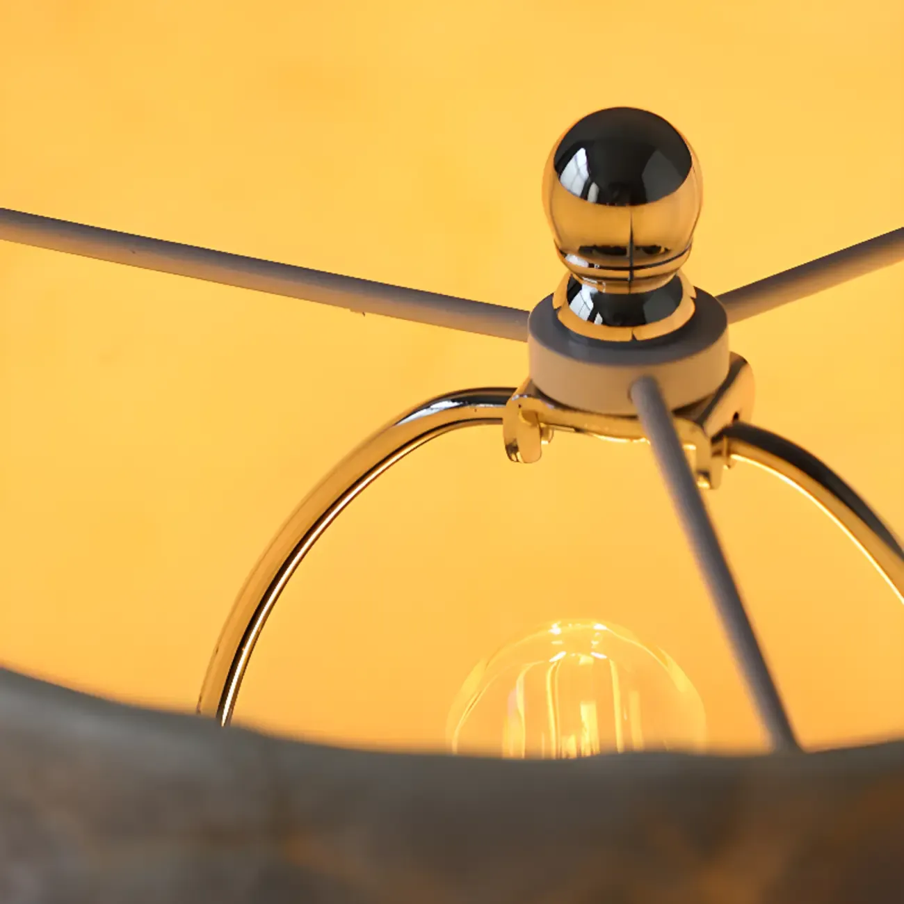 Modern Shell Table Lamp with Geometric Shade, LED Image - 18