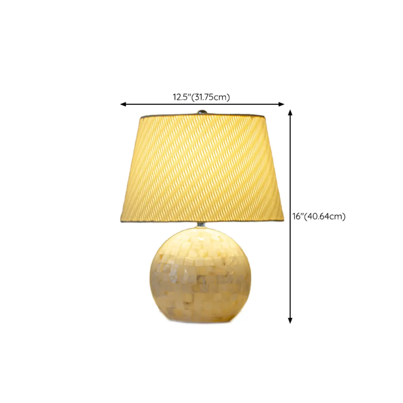 Modern Shell Table Lamp with Geometric Shade, LED Image - 21 | homeyfad