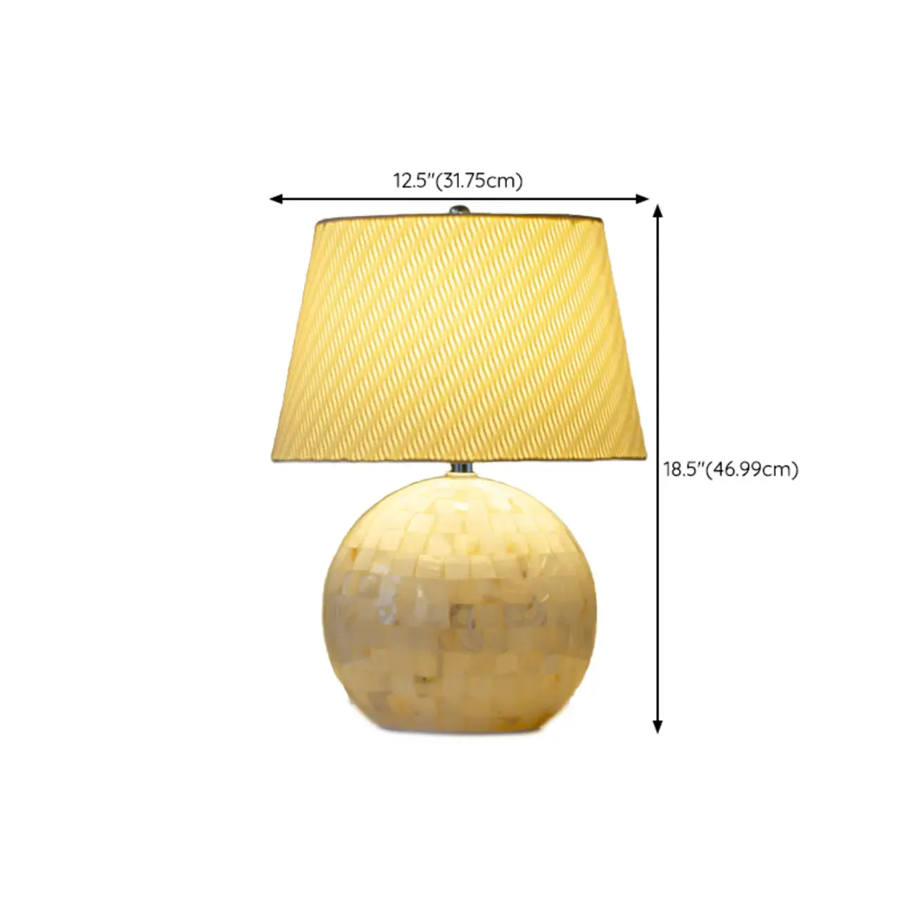 Modern Shell Table Lamp with Geometric Shade, LED Image - 22