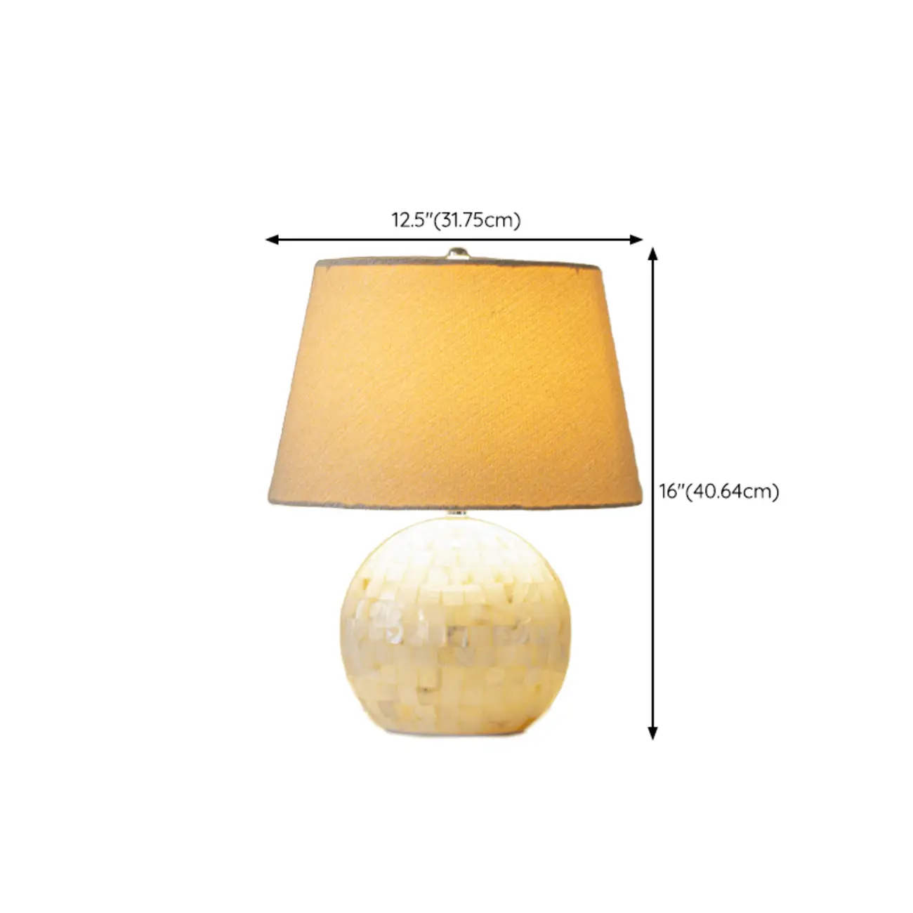 Modern Shell Table Lamp with Geometric Shade, LED Image - 23 | homeyfad