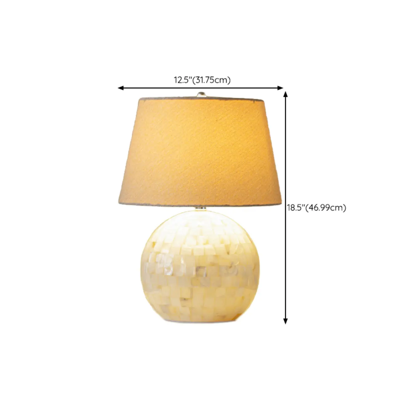 Modern Shell Table Lamp with Geometric Shade, LED Image - 24 | homeyfad
