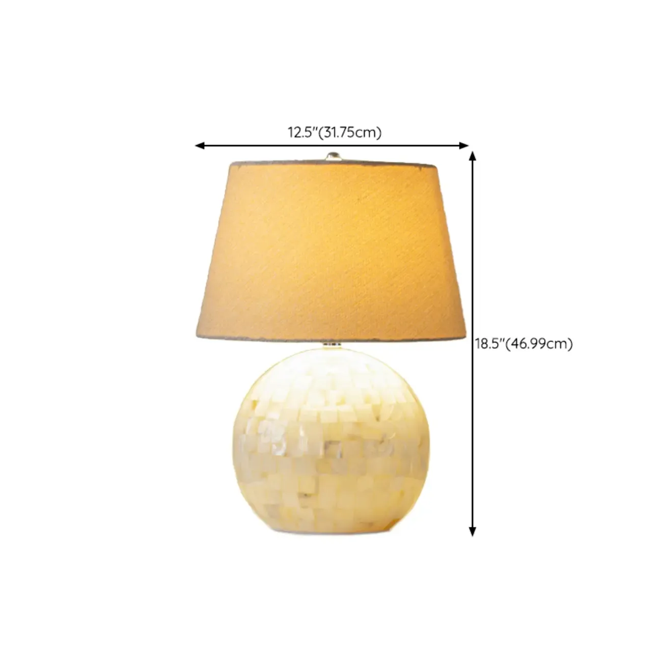 Modern Shell Table Lamp with Geometric Shade, LED Image - 24