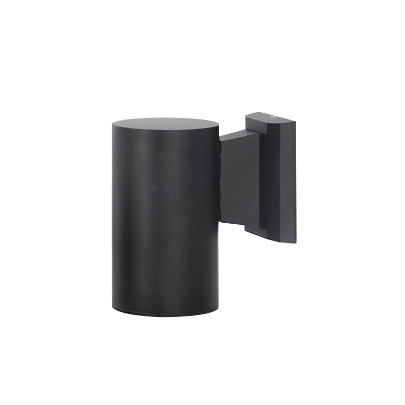 Modern Metal Black Cylinder Up Down Outdoor Wall Sconce