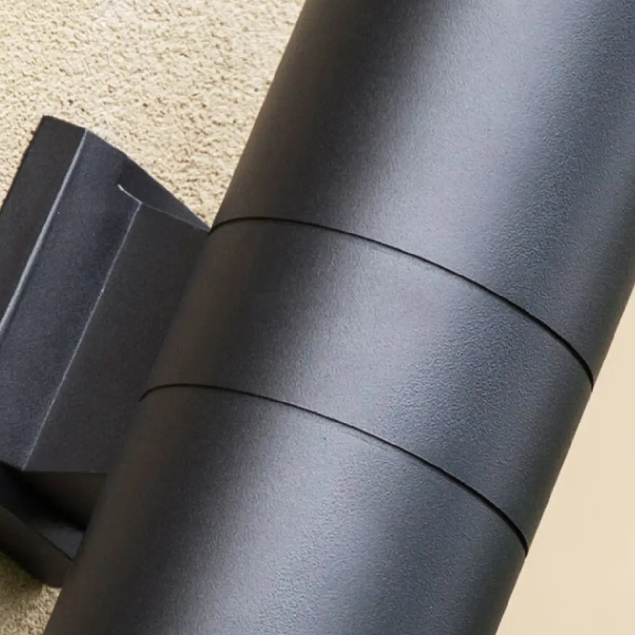 Modern Metal Black Cylinder Outdoor Wall Sconce Image - 7 | homeyfad