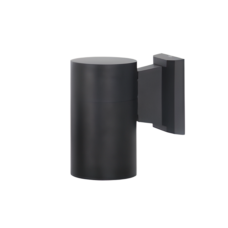 Modern Metal Black Cylinder Up Down Outdoor Wall Sconce