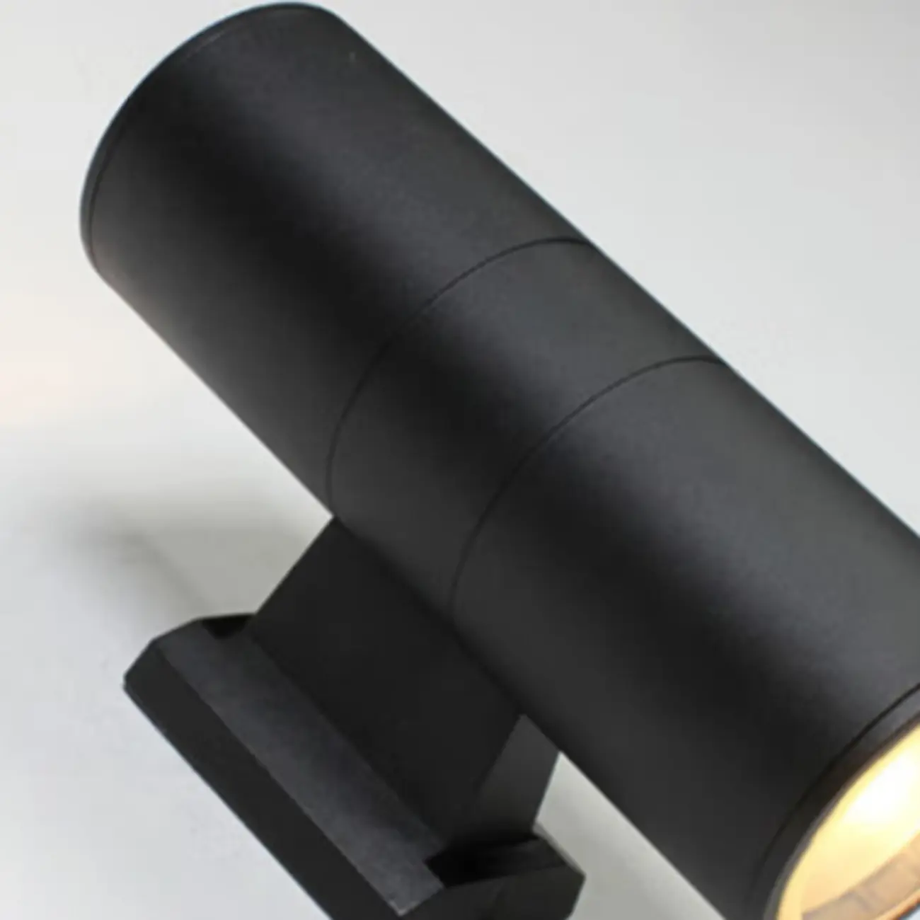 Modern Metal Black Cylinder Outdoor Wall Sconce Image - 6 | homeyfad