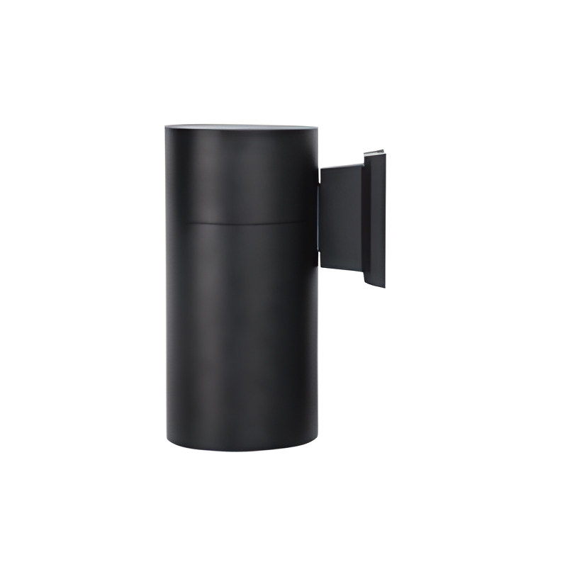 Modern Metal Black Cylinder Up Down Outdoor Wall Sconce | homeyfad