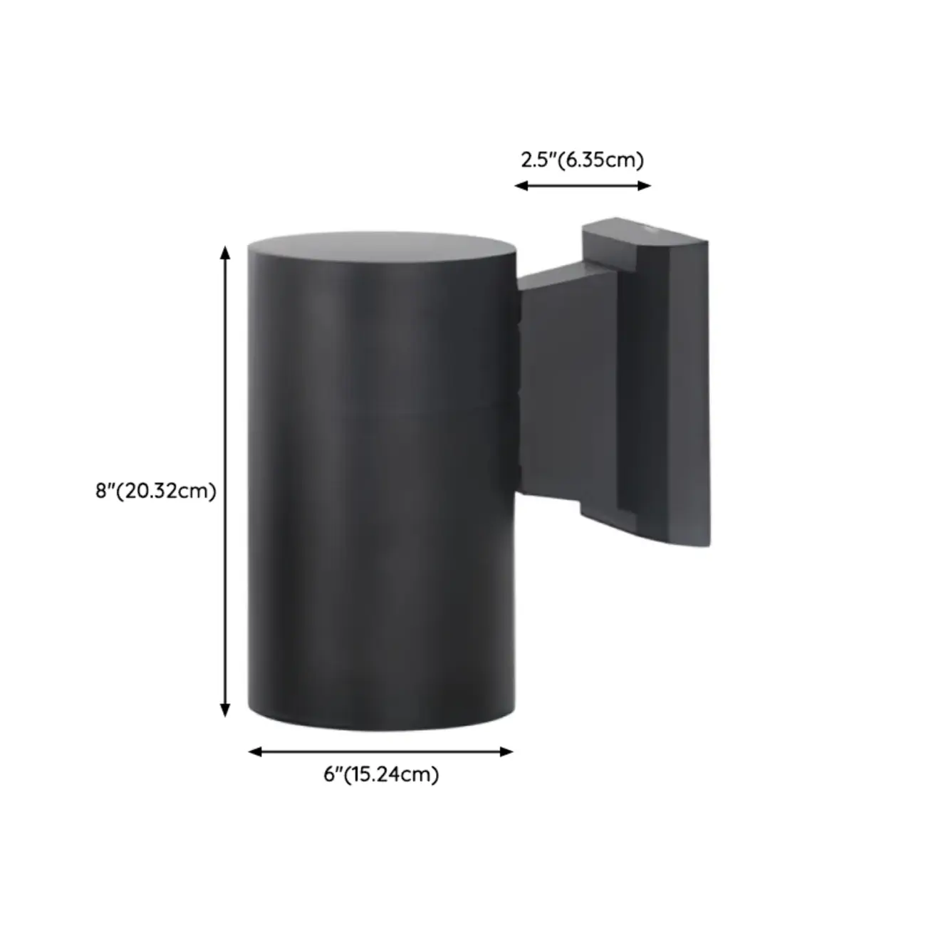 Modern Metal Black Cylinder Outdoor Wall Sconce Image - 11 | homeyfad
