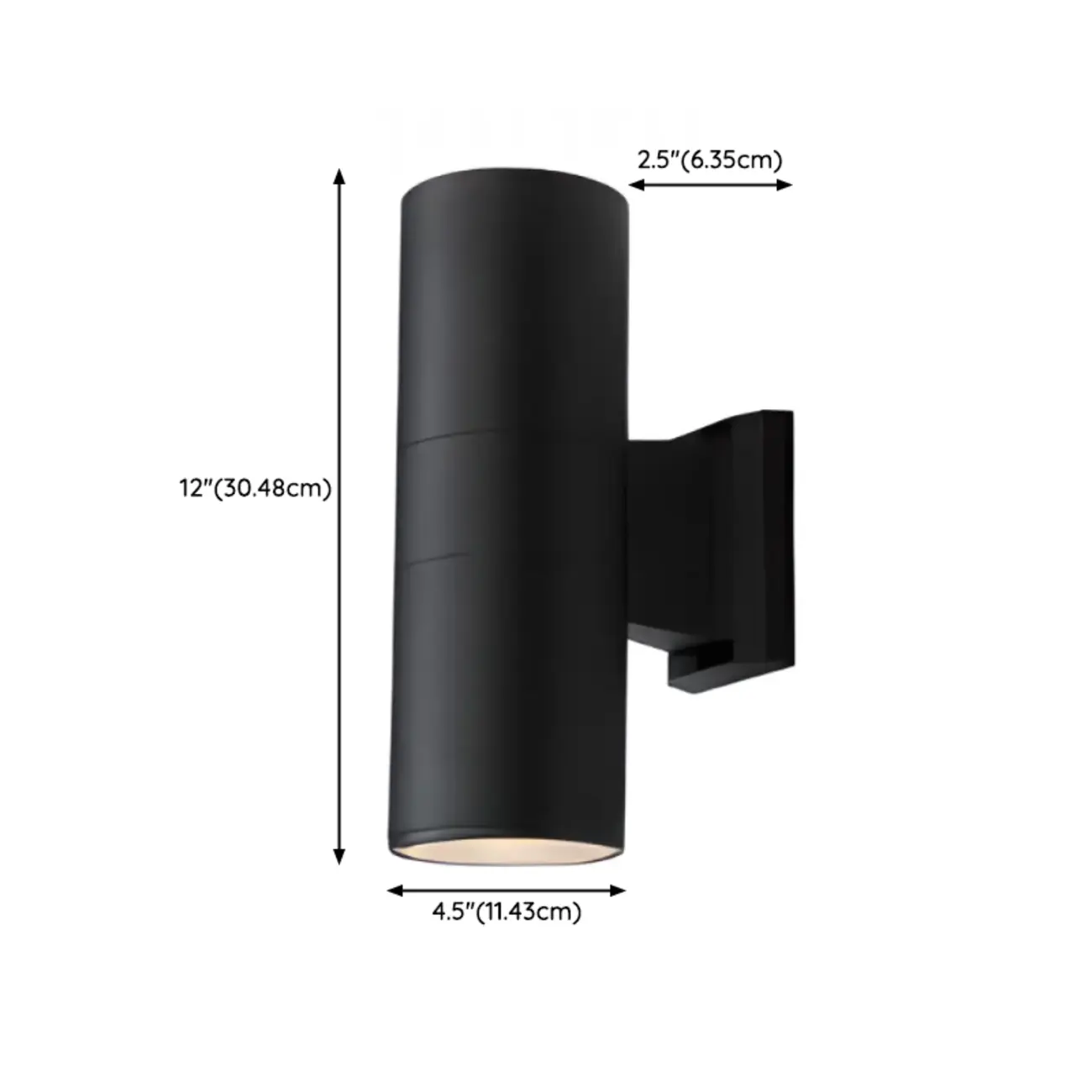Modern Metal Black Cylinder Outdoor Wall Sconce Image - 14 | homeyfad