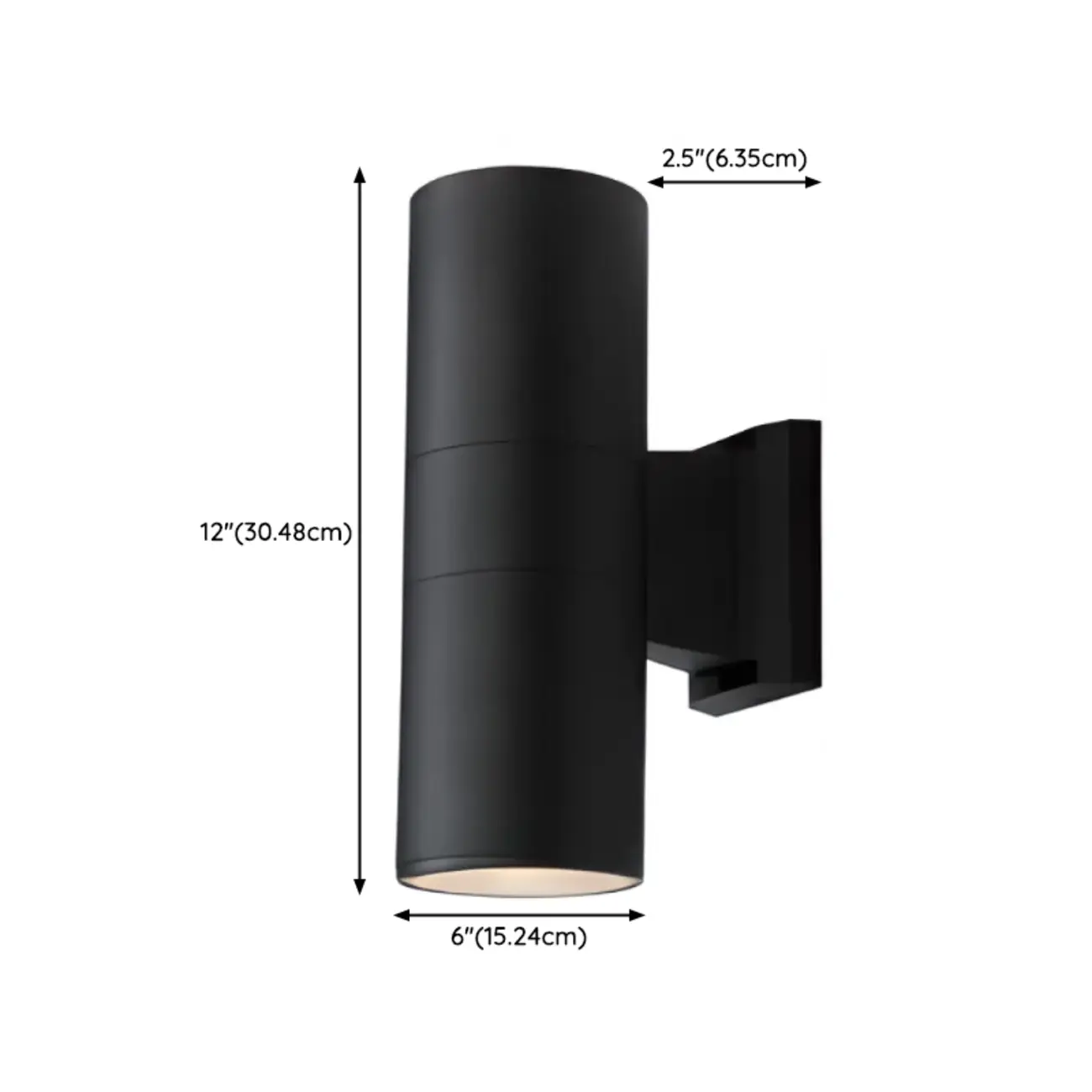 Modern Metal Black Cylinder Outdoor Wall Sconce Image - 15 | homeyfad