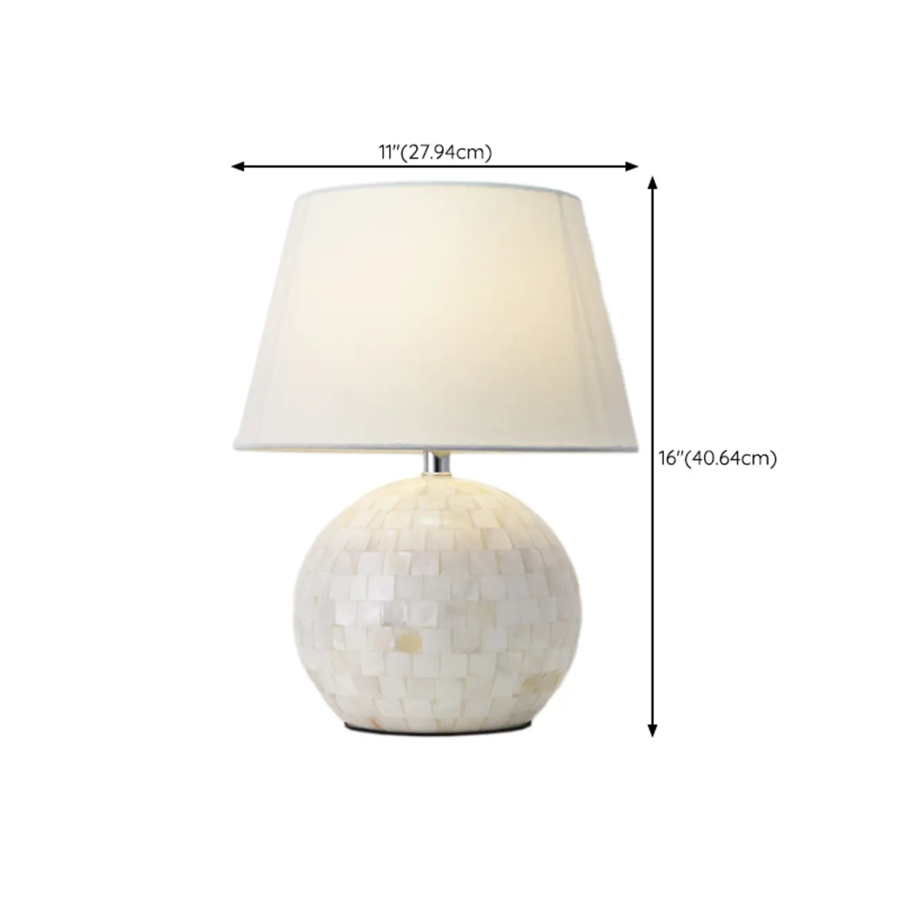 Modern Shell Table Lamp with Geometric Shade Image - 13 | homeyfad