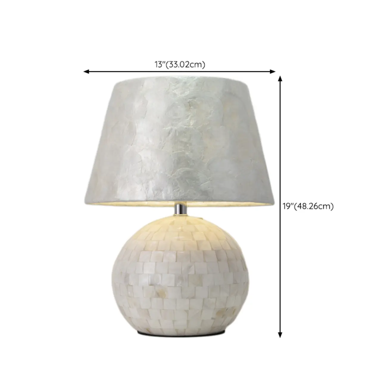Modern Shell Table Lamp with Geometric Shade Image - 14 | homeyfad