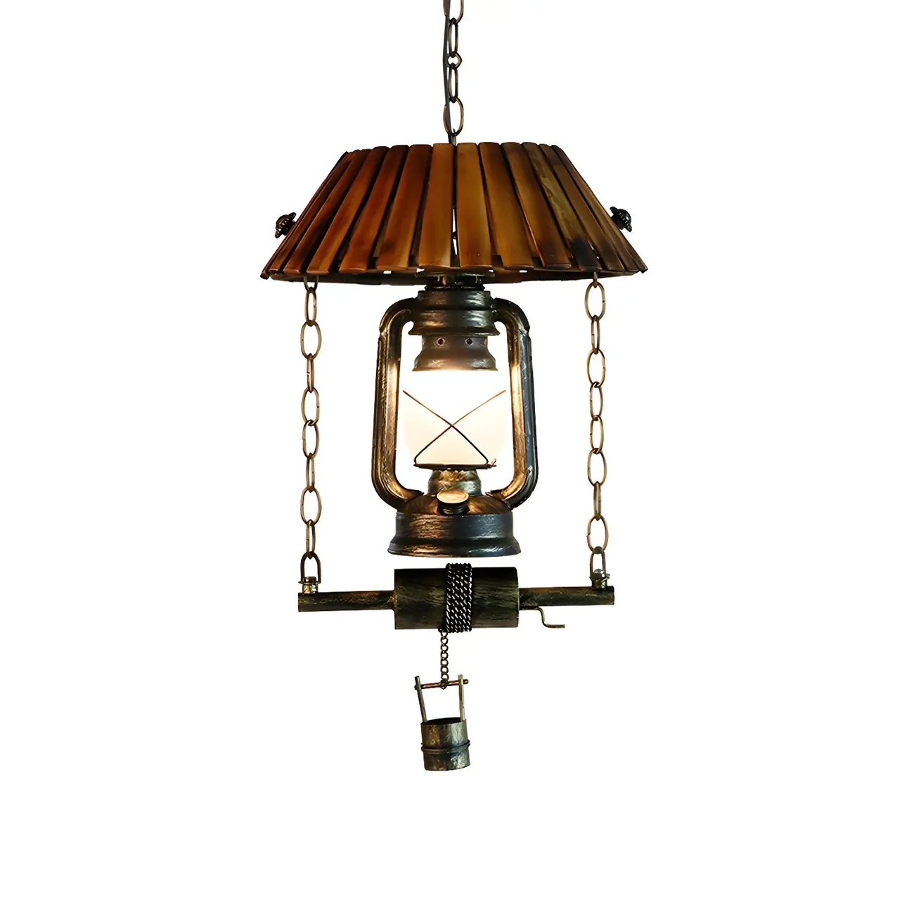 Rustic Brown Glass Pendant Light for Kitchen Island | homeyfad